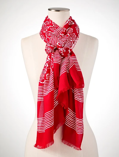 Block Floral Geo Scarf
