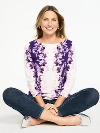 Bateau Neck Tee - Exquisite Blooms