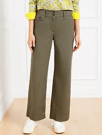 Twill Wide Leg Pants