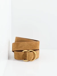 Double Ring Suede Belt