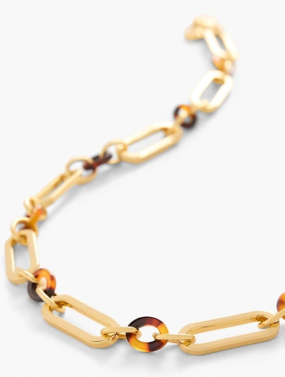 Tortoiseshell Link Necklace