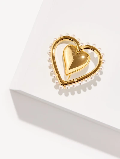 Romantic Heart Brooch