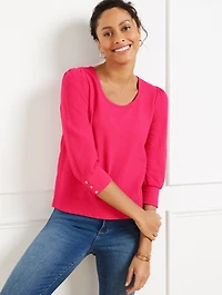 Textured Scoop Neck Tee