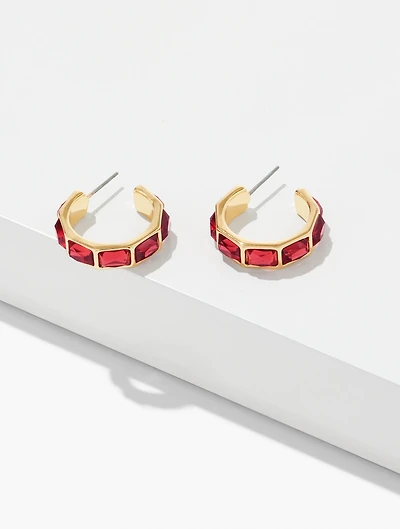 Crystal Gleam Hoop Earrings