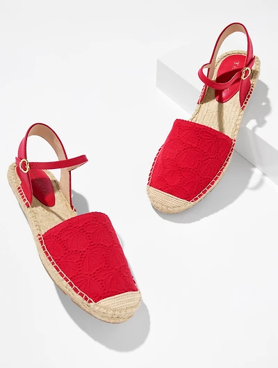 Izzy d’Orsay Shell Eyelet Espadrille Flats