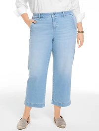 Wide Crop Jeans - Penrose Wash
