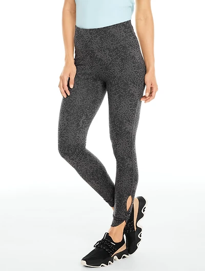 Out & About Twist Capri Leggings - Abstract Leopard Jacquard