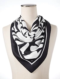 Abstract Floral Square Scarf