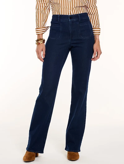 Knit Denim Bootcut Jeans - Rockland Wash