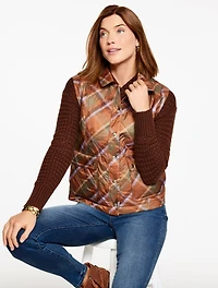 Quilted Barn Vest - Kellynch Plaid