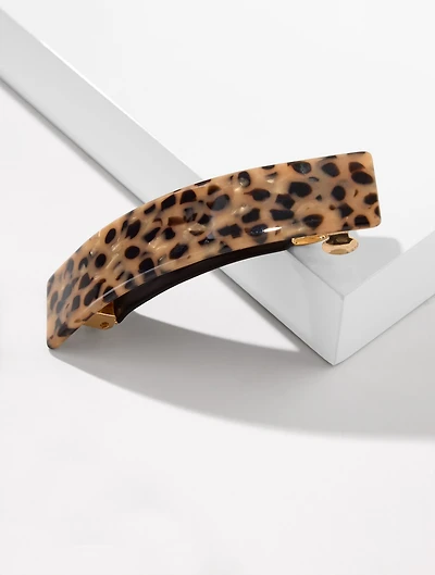 Tricolor Cheetah Barrette