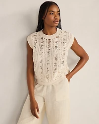 Organic Cotton Tape Yarn Sweater Vest
