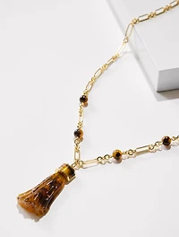 Tortoiseshell Tassel Necklace