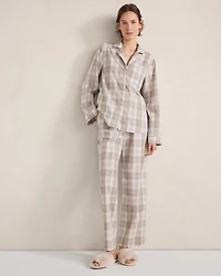 Organic Cotton Poplin Classic Plaid Pajama Pants