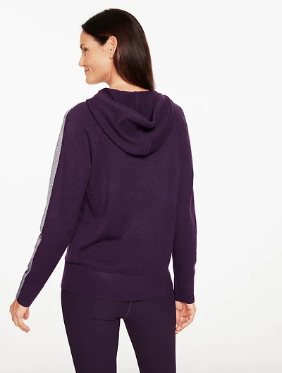 Metallic Hooded Sweater