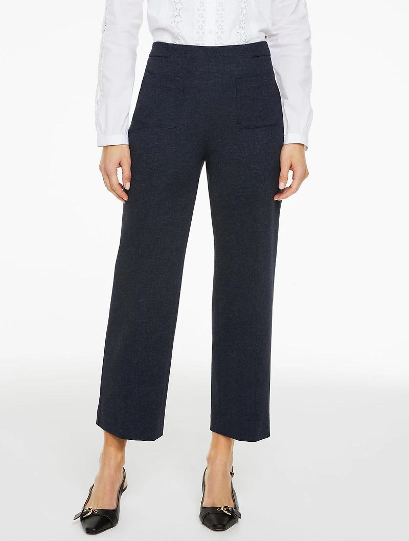 Slim Wide Ankle Knit Pants