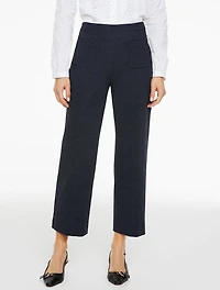Slim Wide Ankle Knit Pants