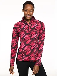 Performance Compression Half Zip Pullover - Brushed Lines