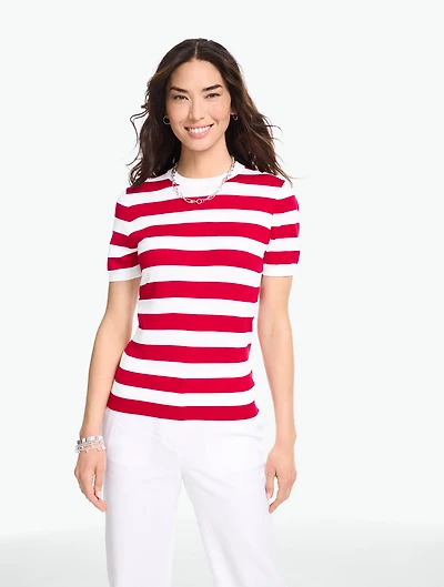 Short Sleeve Crewneck Sweater