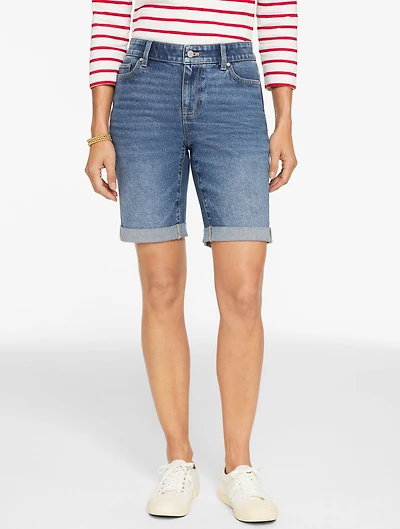 Girlfriend Denim Shorts - Eastham Wash