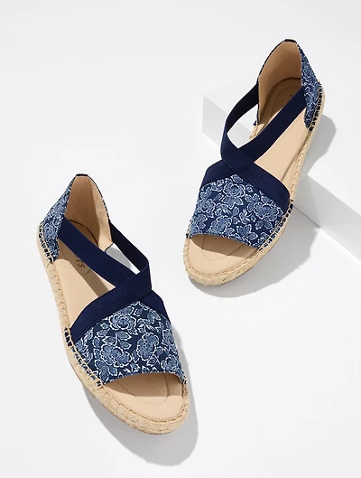 Ilyssa Canvas Espadrille Flats - Capri Rose