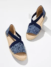 Ilyssa Canvas Espadrille Flats - Capri Rose