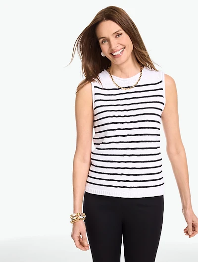 Roll Edge Sweater Shell - Stripe