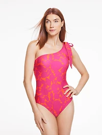 Aqua Club Bow Shoulder One-Piece Swimsuit