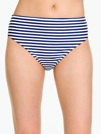Aqua Club High Waist Swim Bottom - Classic Stripe