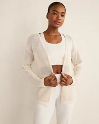 Organic Cotton Open Stitch Relaxed Cardigan