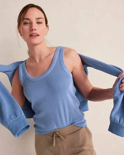 Garment-Dyed Organic Cotton Scoop Neck Tank