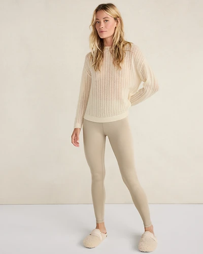 Wool and Cashmere Pointelle Roll Neck Sweater