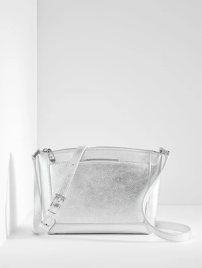Darcy Metallic Pebble Leather Crossbody Bag - Metallic