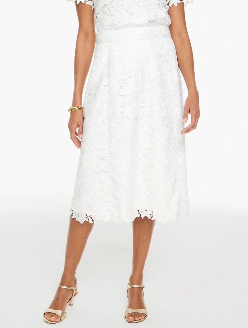 RSVP Corded Lace Midi Skirt