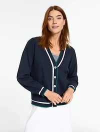 Piqué Tennis Cardigan