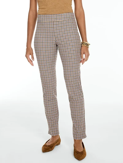 Talbots Chatham Cotton Bi-Stretch Slim Ankle Pants - Chelsea Plaid