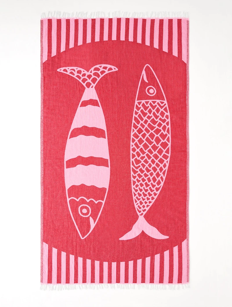 Hat Attack Turkish Cotton Beach Towel