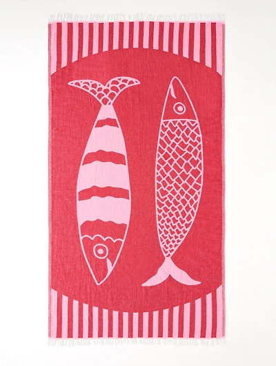 Hat Attack Turkish Cotton Beach Towel