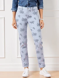 Slim Ankle Jeans - Floral Bunches