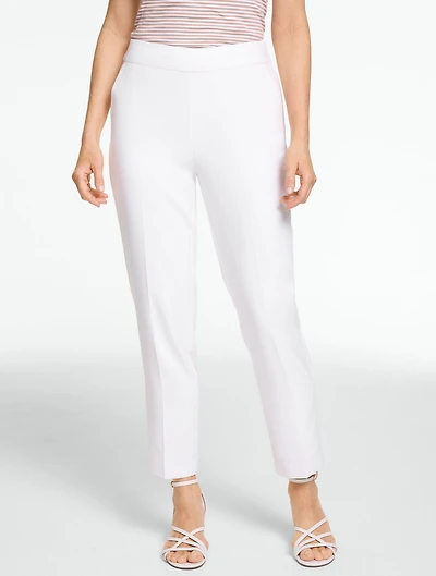 Tapered Ankle Polished Crepe Pants