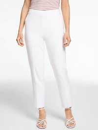 Tapered Ankle Polished Crepe Pants