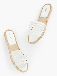 Ilyssa Links Nappa Espadrille Slides