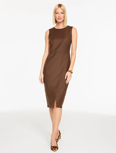 Luxe Italian Flannel Sheath Dress