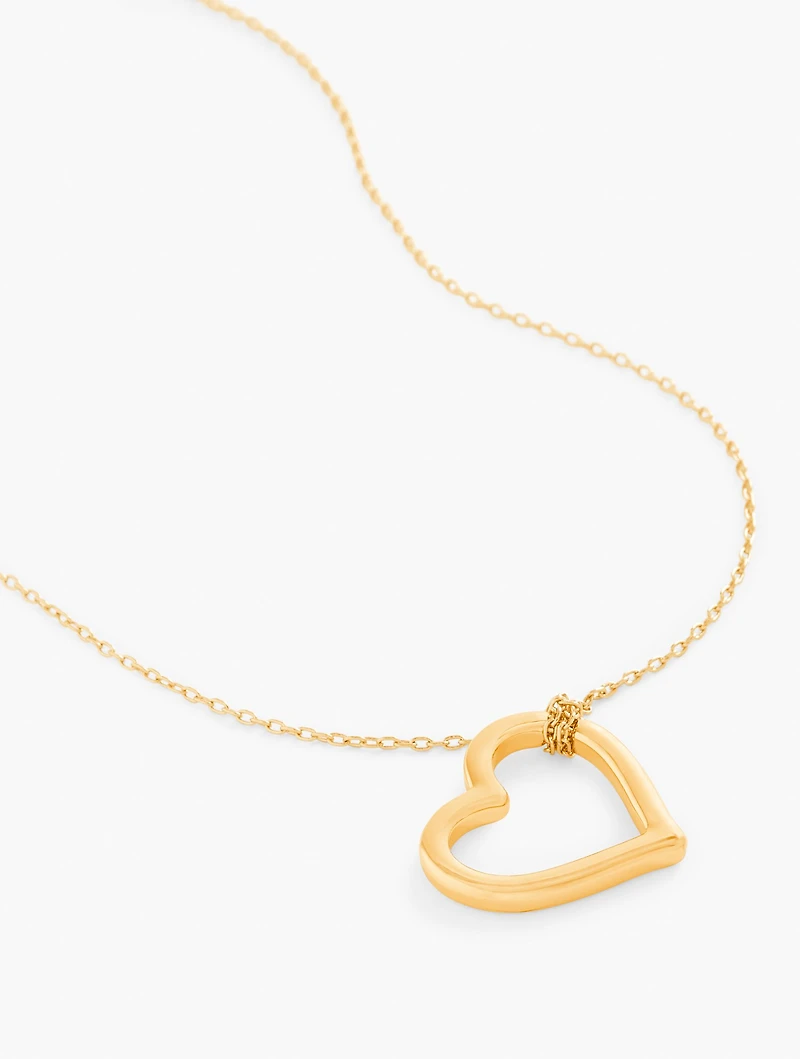 Open Heart Pendant Necklace