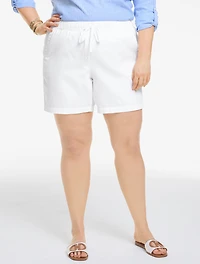 Twill Pull-On Shorts - 5”