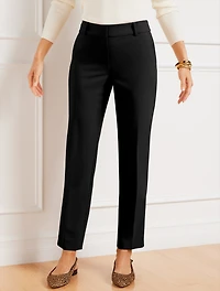 Talbots Hampshire Lightweight Double Cloth Straight Ankle Pant - Curvy Fit
