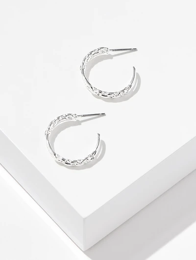 Delicate Chain Hoop Earrings
