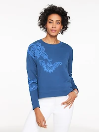 Embroidered French Terry Sweatshirt