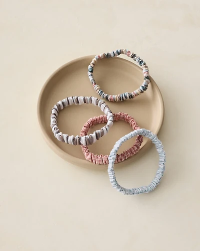 Cotton Poplin Scrunchies, Pack of 4