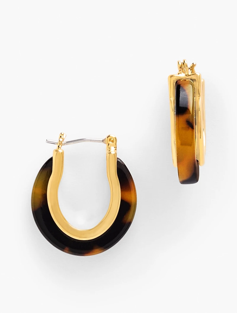 Tortoiseshell Hoop Earrings